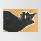 Minimalist Black Cat 3 Rug Gallery Image 2