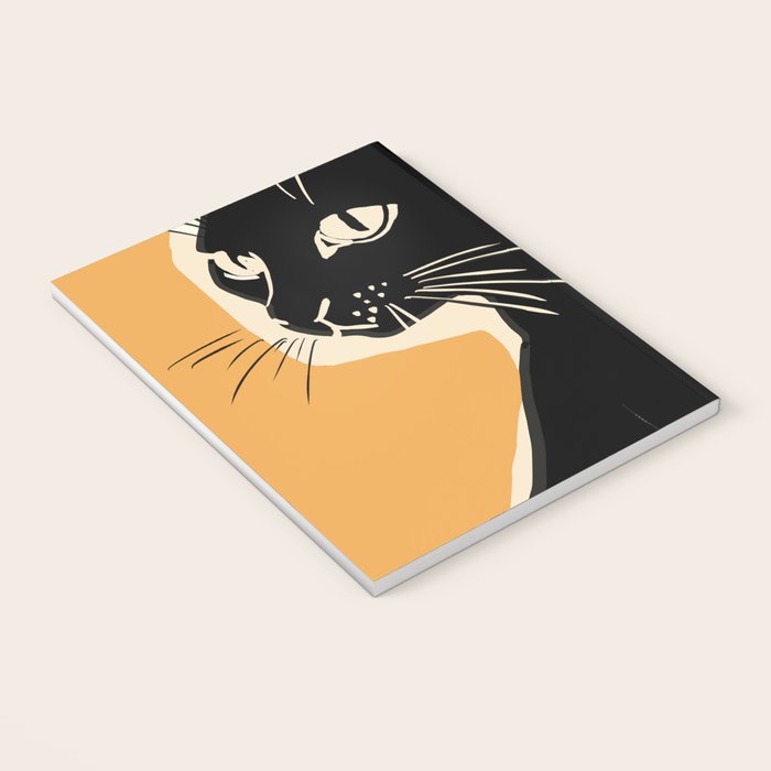Minimalist Black Cat 3 Notebook Gallery Image 3