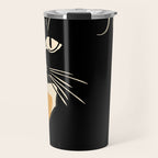Minimalist Black Cat 3 Travel Mug Gallery Image 1