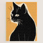 Minimalist Black Cat 3 Jigsaw Puzzle Gallery Image 1