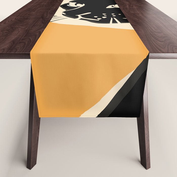 Minimalist Black Cat 3 Table Runner Gallery Image 1