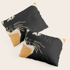 Minimalist Black Cat 3 Pillow Sham Gallery Image 3