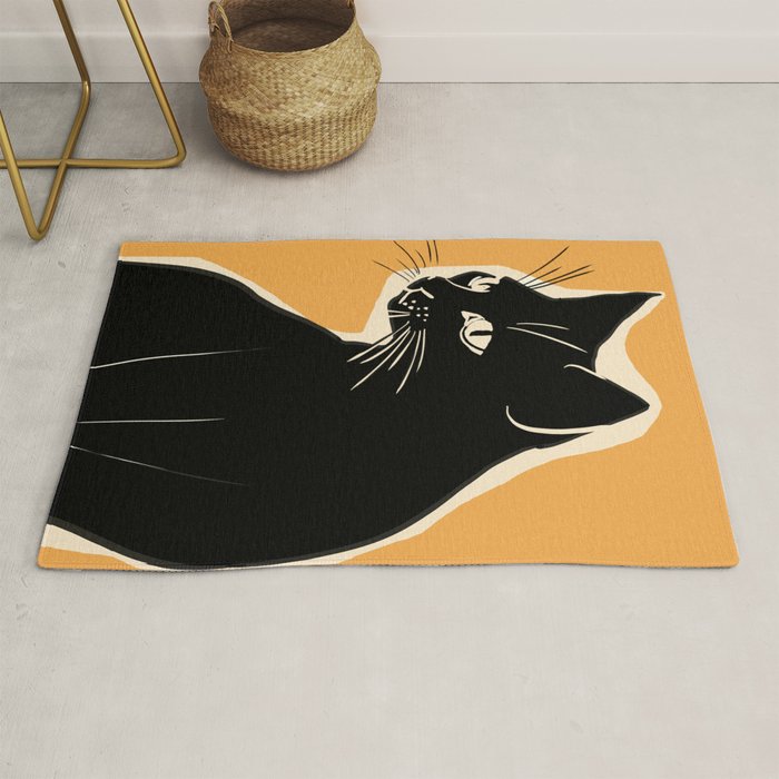 Minimalist Black Cat 3 Rug Gallery Image 1