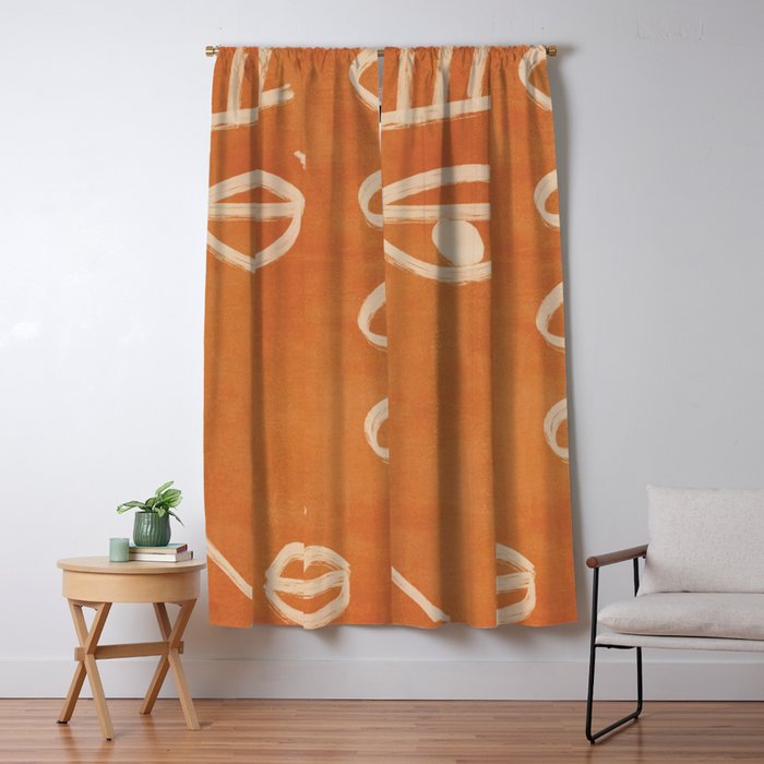 Abstract Face 26 Window Curtain Gallery Image 1