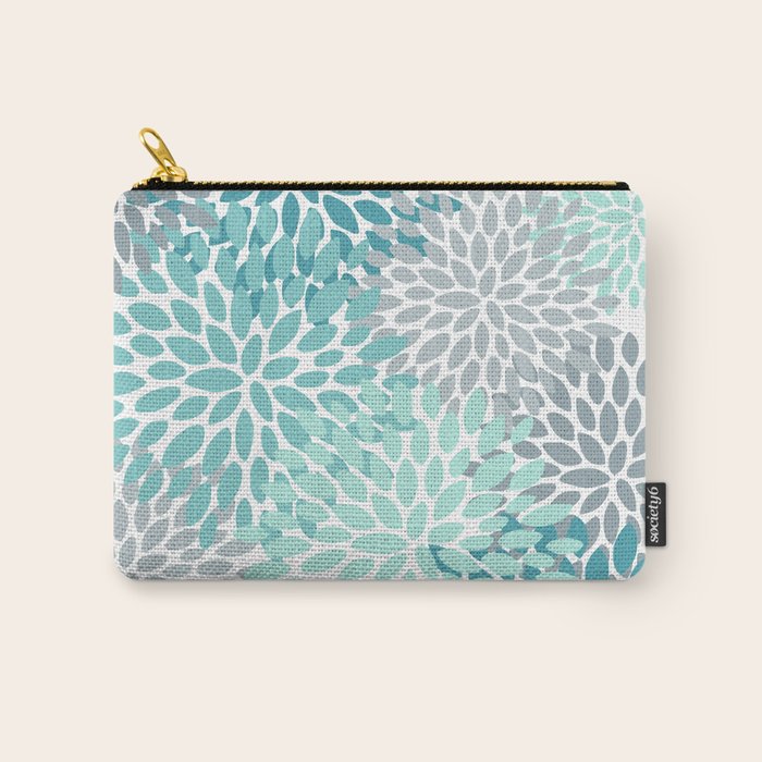 Festive, Winter Garden, Flowers Print Carry All Pouch Gallery Image 1