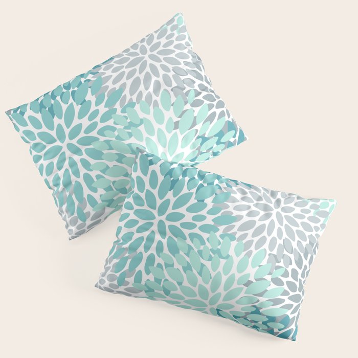Festive, Winter Garden, Flowers Print Pillow Sham Gallery Image 3