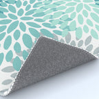 Festive, Winter Garden, Flowers Print Rug Gallery Image 4