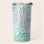 Festive, Winter Garden, Flowers Print Travel Mug Gallery Image 2