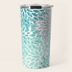 Festive, Winter Garden, Flowers Print Travel Mug Gallery Image 1