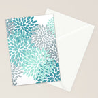 Festive, Winter Garden, Flowers Print Stationery Card Gallery Image 2