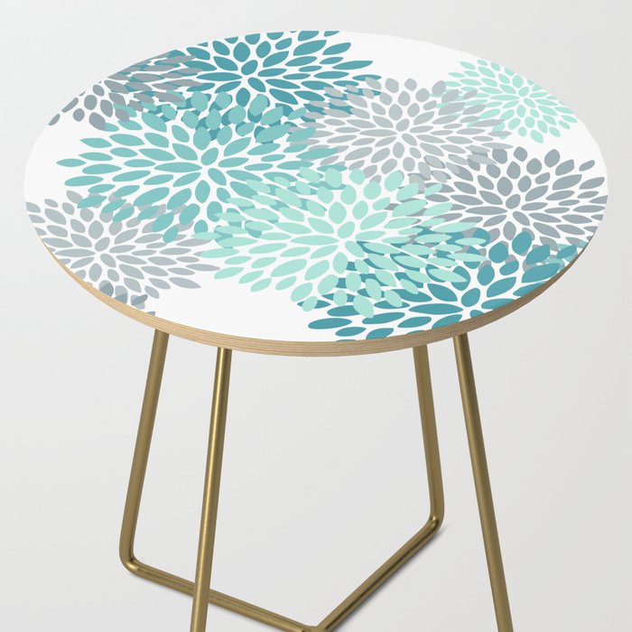 Festive, Winter Garden, Flowers Print Side Table Gallery Image 2