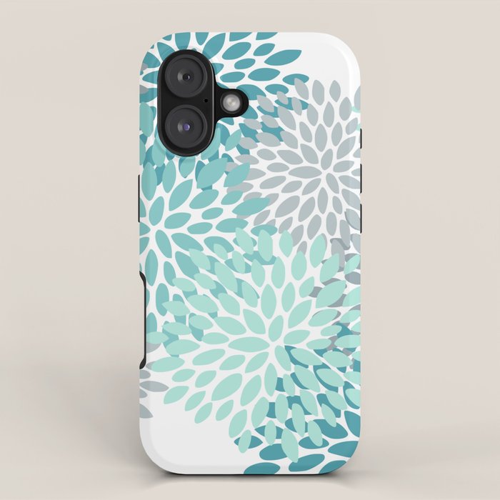 Festive, Winter Garden, Flowers Print iPhone Case Gallery Image 1