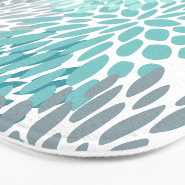 Festive, Winter Garden, Flowers Print Bath Mat Gallery Image 3