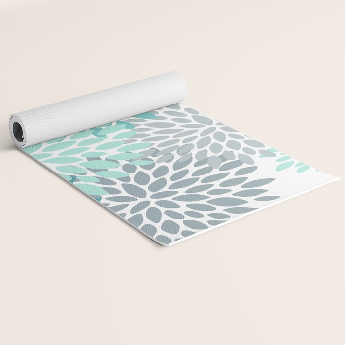 Festive, Winter Garden, Flowers Print Yoga Mat Gallery Image 2