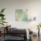 Festive, Winter Garden, Flowers Print Wood Wall Art Gallery Image 2