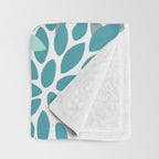 Festive, Winter Garden, Flowers Print Throw Blanket Gallery Image 3