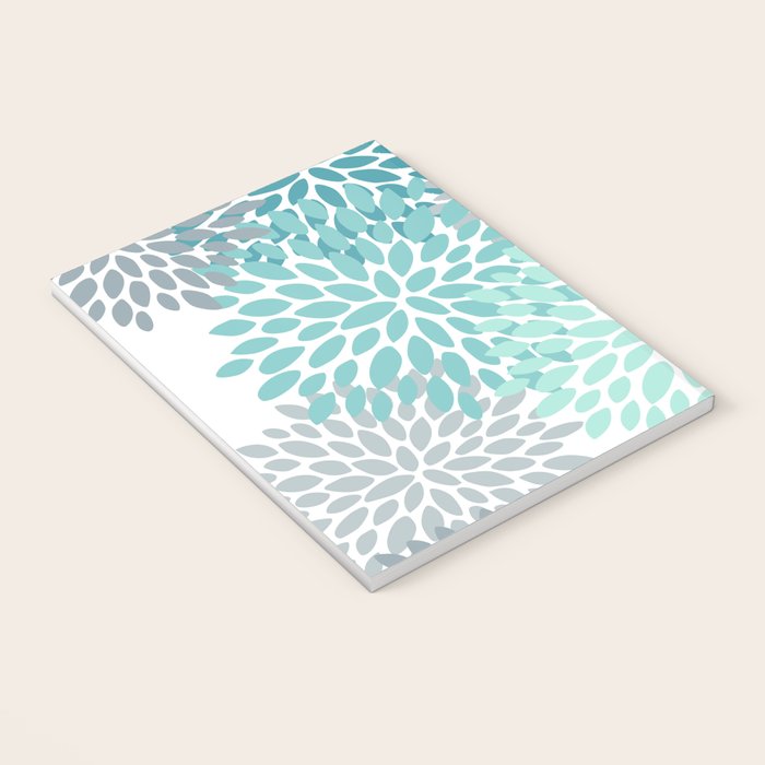 Festive, Winter Garden, Flowers Print Notebook Gallery Image 3