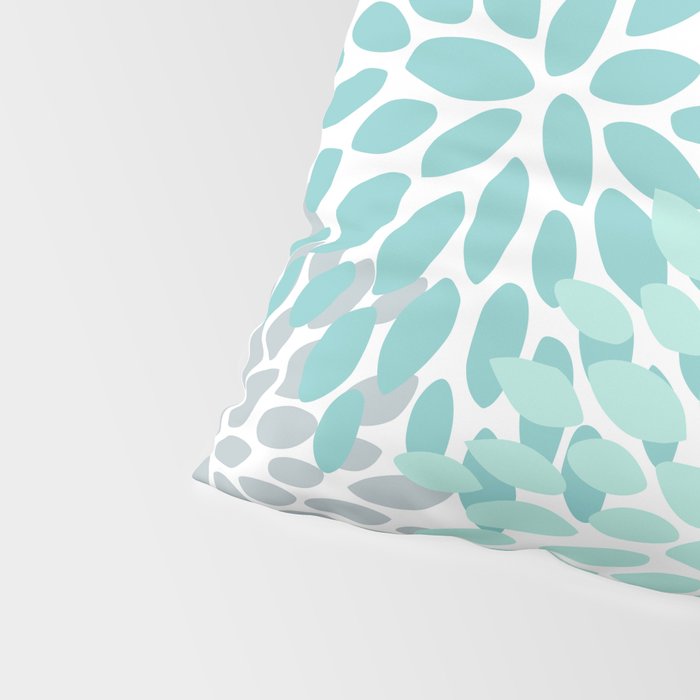Festive, Winter Garden, Flowers Print Pillow Sham Gallery Image 4