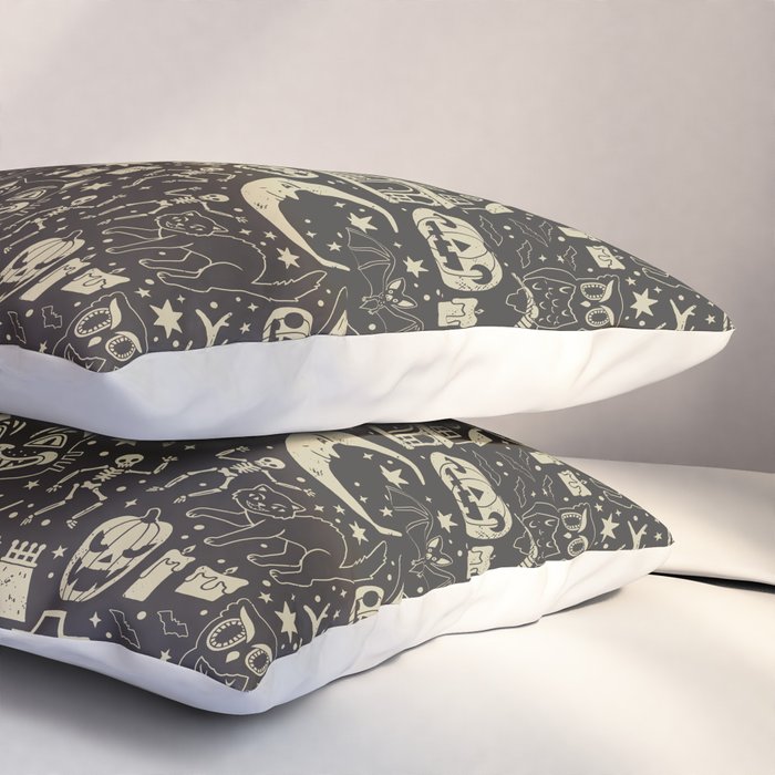 Vintage Halloween: Black Cat Pillow Sham Gallery Image 3