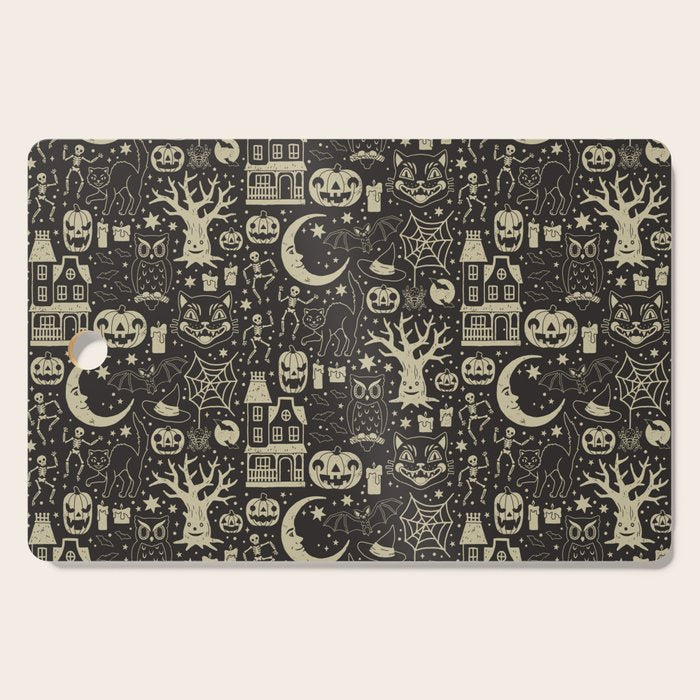 Vintage Halloween: Black Cat Cutting Board Gallery Image 1