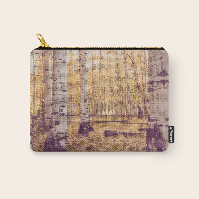 Aspen Grove Autumn Light x Colorado Landscape Photography Carry All Pouch Gallery Image 1