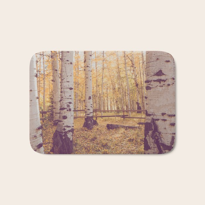Aspen Grove Autumn Light x Colorado Landscape Photography Bath Mat Gallery Image 1