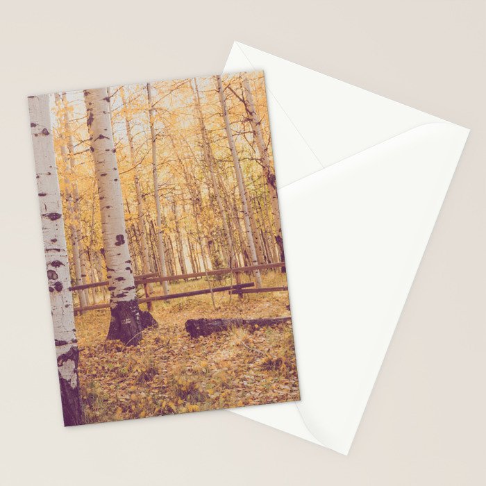 Aspen Grove Autumn Light x Colorado Landscape Photography Stationery Card Gallery Image 2