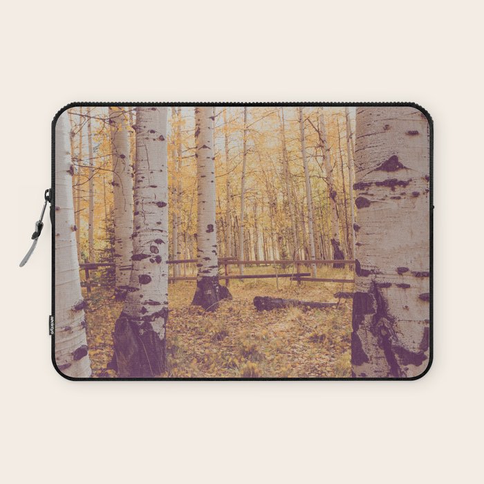 Aspen Grove Autumn Light x Colorado Landscape Photography Laptop Sleeve Gallery Image 1