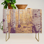 Aspen Grove Autumn Light x Colorado Landscape Photography Credenza Gallery Image 1