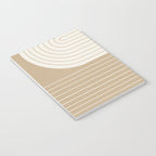 Two Tone Line Curvature LXV Earthy Boho Modern Arch Abstract Notebook Gallery Image 3