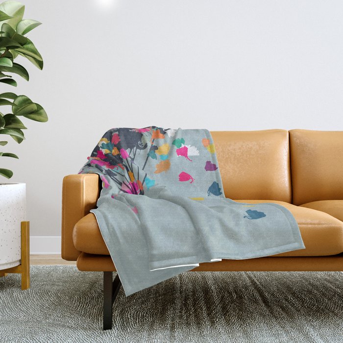cow parsely 2  Throw Blanket Gallery Image 1