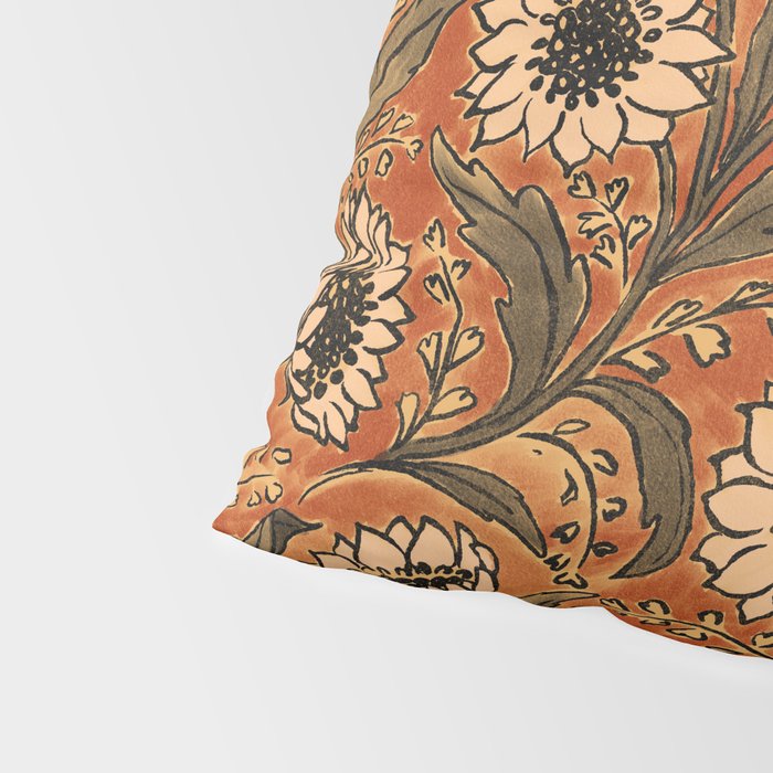 Sunflowers - Rust Pillow Sham Gallery Image 4