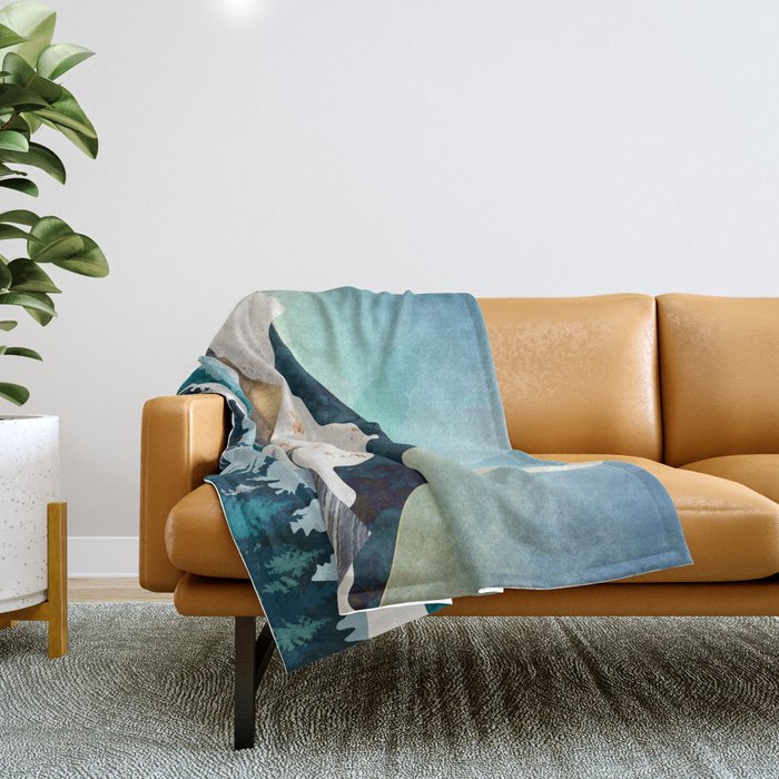 Evening Forest Throw Blanket Gallery Image 1