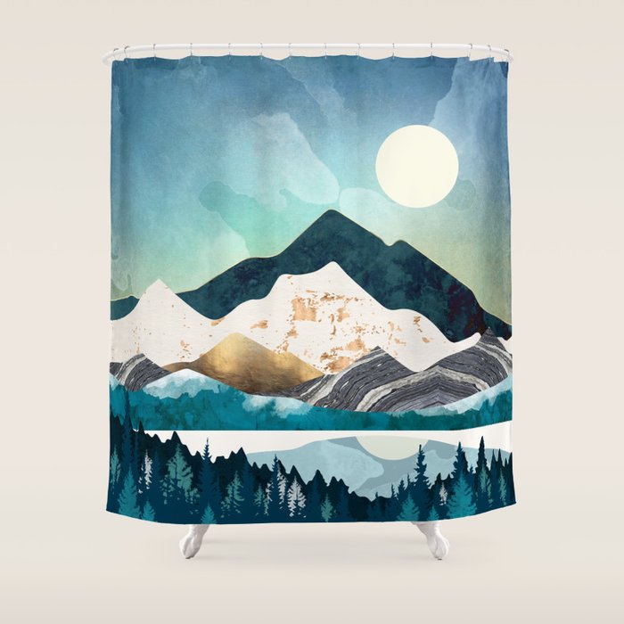 Evening Forest Shower Curtain Gallery Image 1