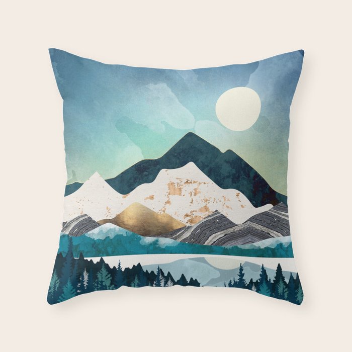 Evening Forest Throw Pillow Gallery Image 6
