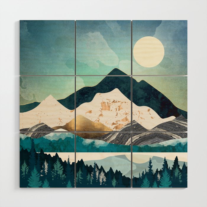 Evening Forest Wood Wall Art Gallery Image 1