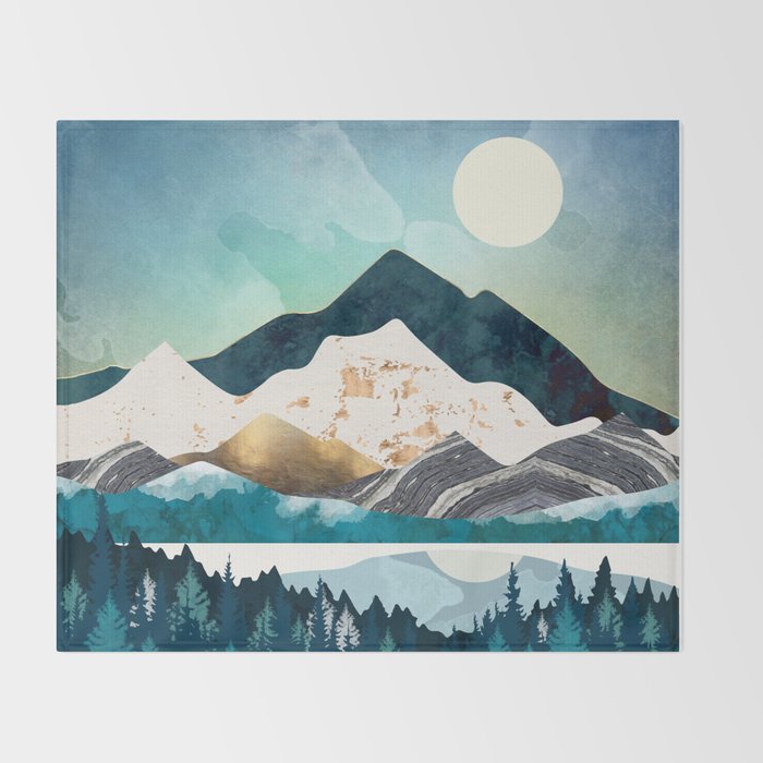 Evening Forest Throw Blanket Gallery Image 2