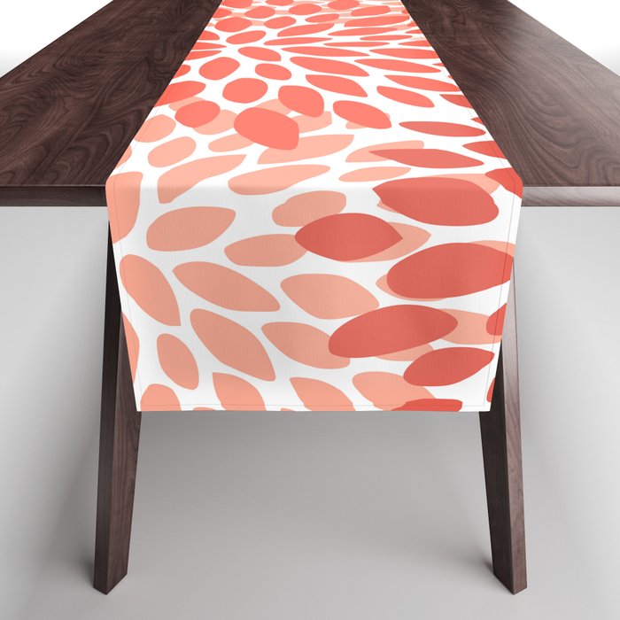 Flowers Pattern, Coral, Pink, Floral Prints Table Runner Gallery Image 1