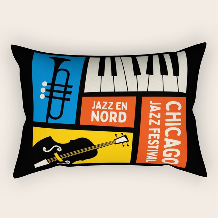 Jazz Festival | Bauhaus V Rectangular Pillow Gallery Image 2