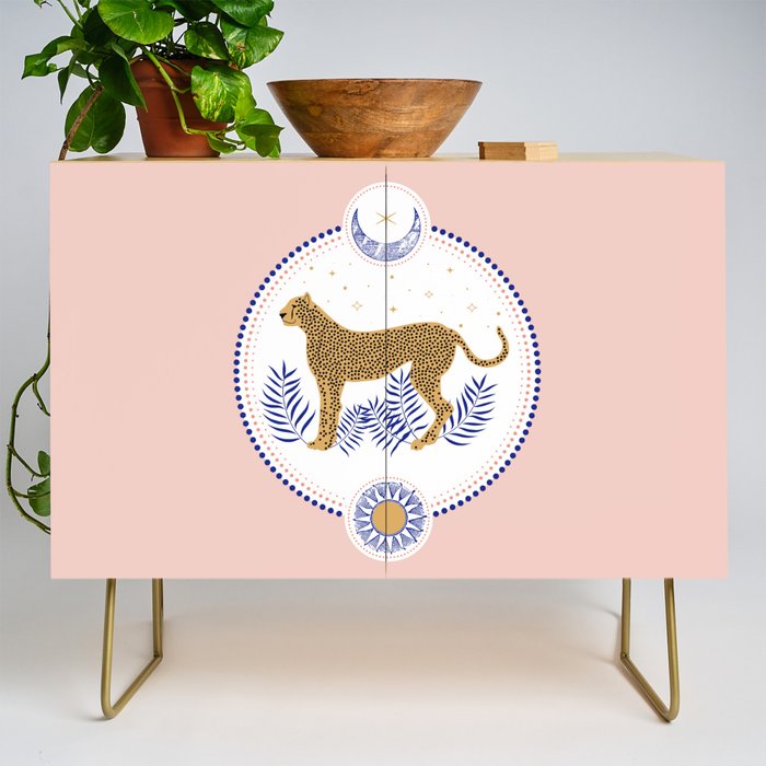 Wild Cheetah and the Moon 2 Credenza Gallery Image 1