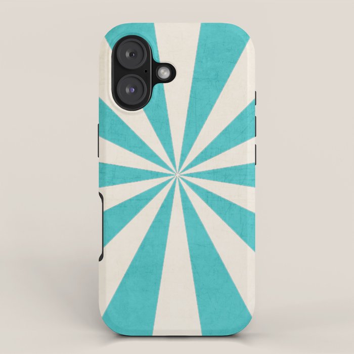 aqua starburst iPhone Case Gallery Image 1