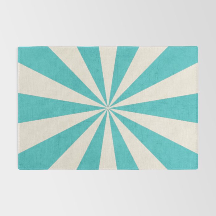aqua starburst Rug Gallery Image 2
