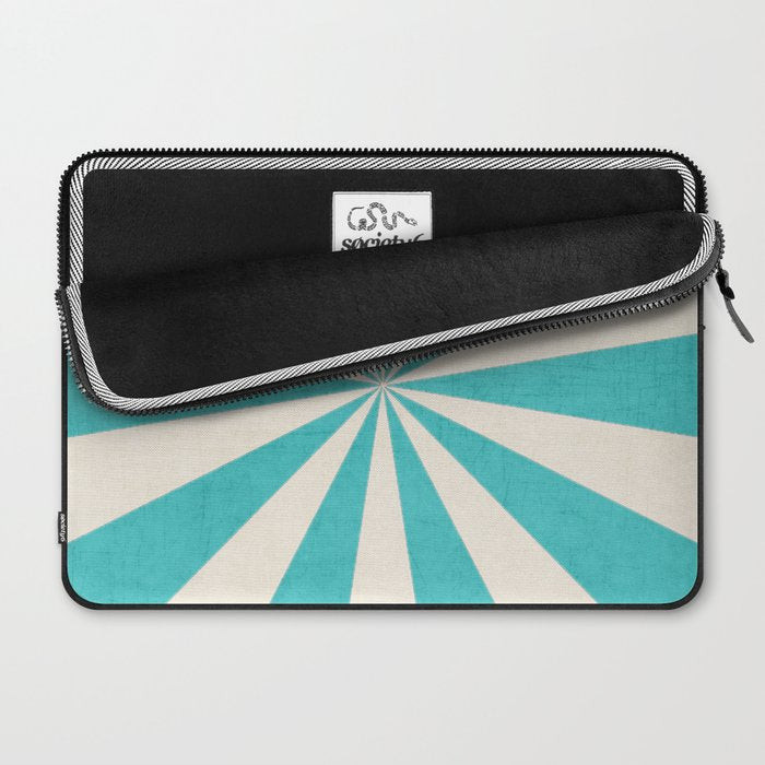 aqua starburst Laptop Sleeve Gallery Image 2