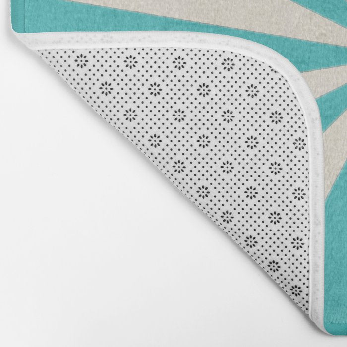 aqua starburst Bath Mat Gallery Image 2