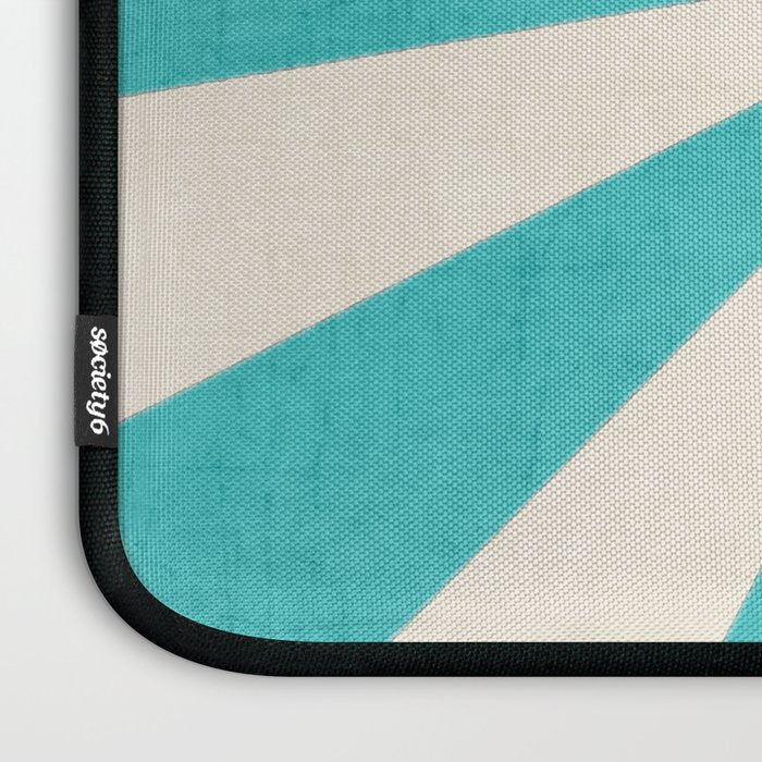 aqua starburst Laptop Sleeve Gallery Image 3
