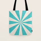 aqua starburst Tote Bag Gallery Image 1