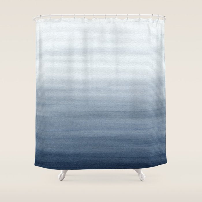 Ocean Watercolor Painting No.2 Shower Curtain Gallery Image 1