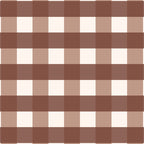 Gingham Check Pattern in Mocha Brown and Cream Coffee Mug Gallery Image 2