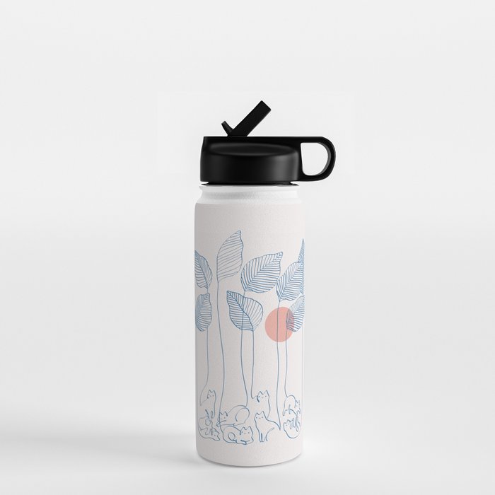 Cat and Plant 40 Water Bottle Gallery Image 1