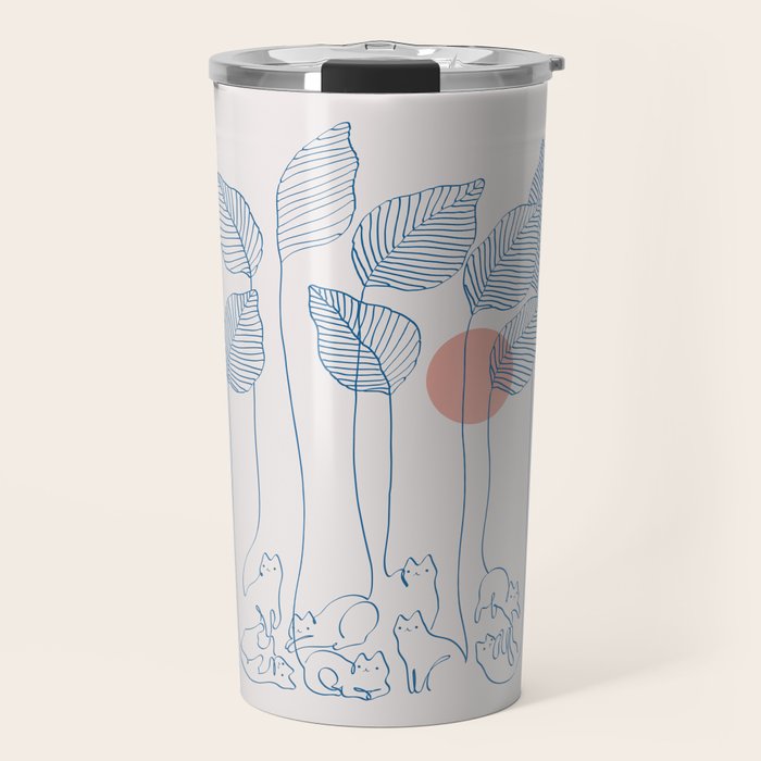 Cat and Plant 40 Travel Mug Gallery Image 1